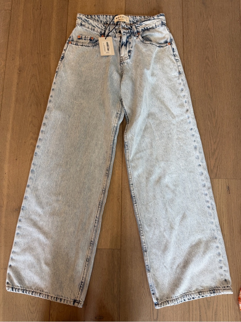 New with tags Motel Rocks Light Blue Washed Denim Jeans waist 24 length 32